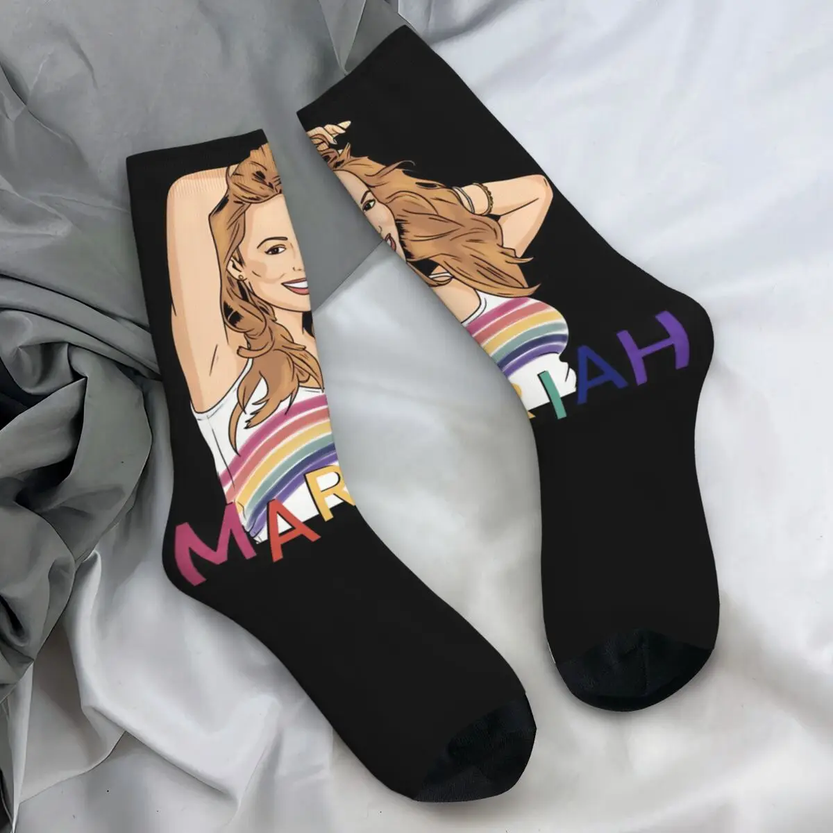 Mariah Carey Socks Autumn Stockings Gothic Adults Men Quality Socks Printed Outdoor Anti Bacterial Socks