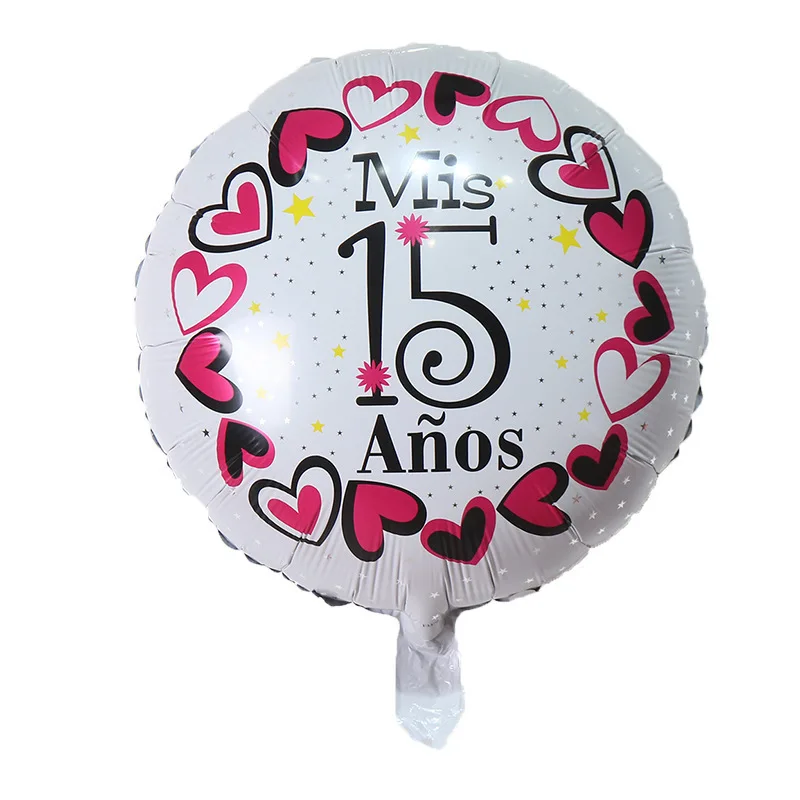 18 Inch Spanish Round Aluminum Foil Balloon Mis Quince We Are 15 Years Old In Spanish To Dress Up Birthday Party Balloons