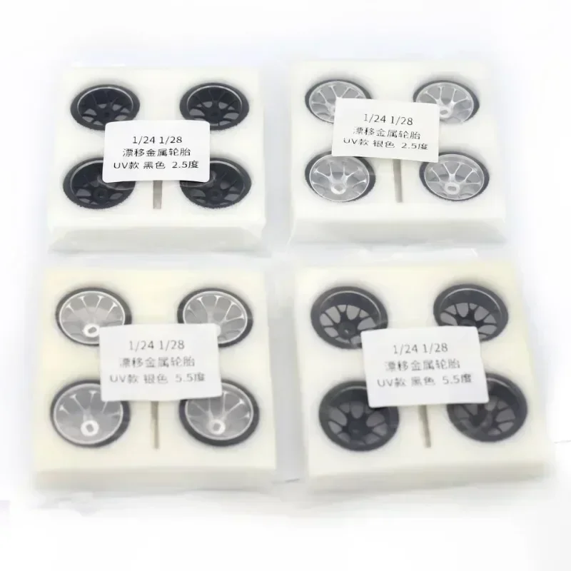 Opony driftowe z twardego plastiku 2.5/5.5 stopnia z metalową felgą do wltoys 284131 K969 MINI-Z HGD1 K989K 1/28 RC Car Części zamienne do tuningu