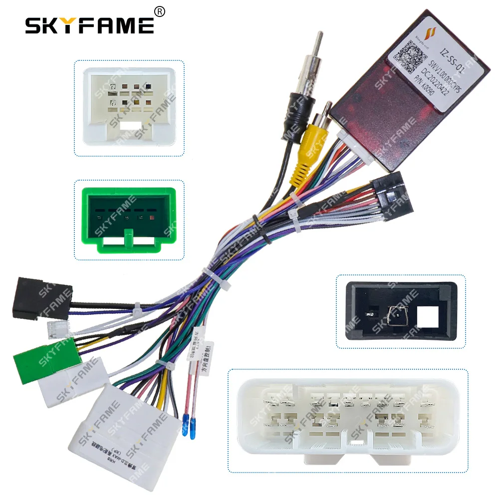 Simplesoft Car 16pin Wiring Harness Adapter Canbus Box Decoder Android Radio Power Cable For Isuzu D-MAX IZ-SS-01