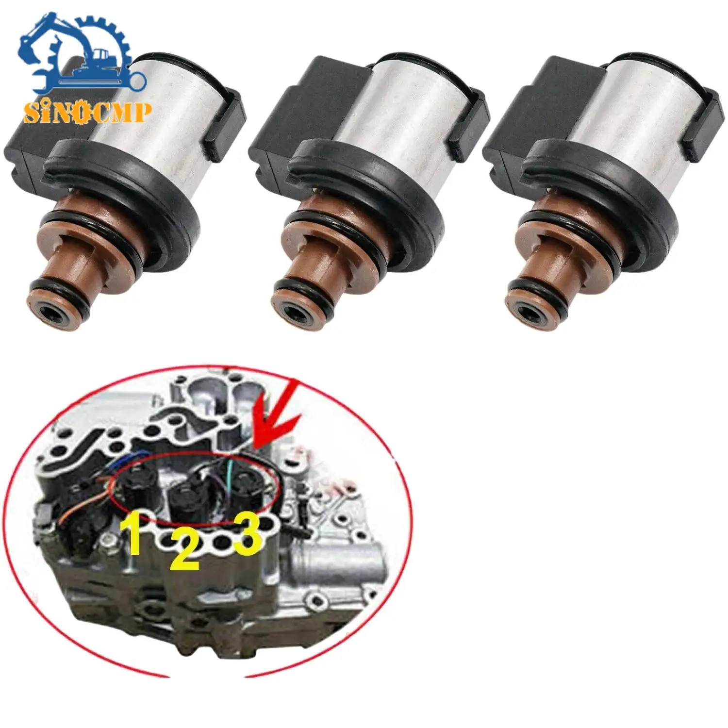 3pcs Torque Converter LockUp Solenoid FOR Subaru Lineartronic CVT TR580 TR690 Transmission 31825AA050 31706AA030 Car Accessories