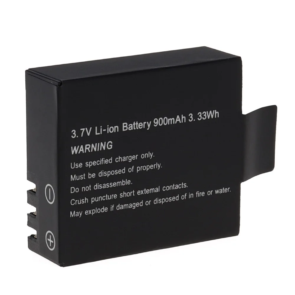 3.7V 900mAH SJ4000 Battery + Dual Charger For EKEN H3R H8R H8 PRO H9 H9R Battery SJ5000 SJ6000 SJ7000 M10 Action Camera Battery