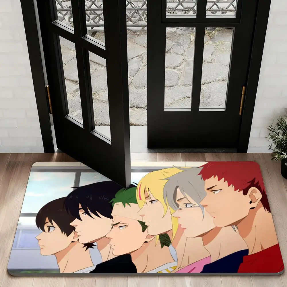 

japan B-BakutenS Anime Floor Mat Diatom Bath Mat Absorbent Quick Dry Non-Slip TPR Backing Soft Plush Draining Rugs