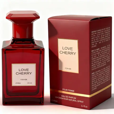 3.4 Oz Men's Eau De Toilette Spray - Men's Amber Spicy Perfume - With Black Cherry, Cherry Liqueur And Bitter Almond - Medium Pe