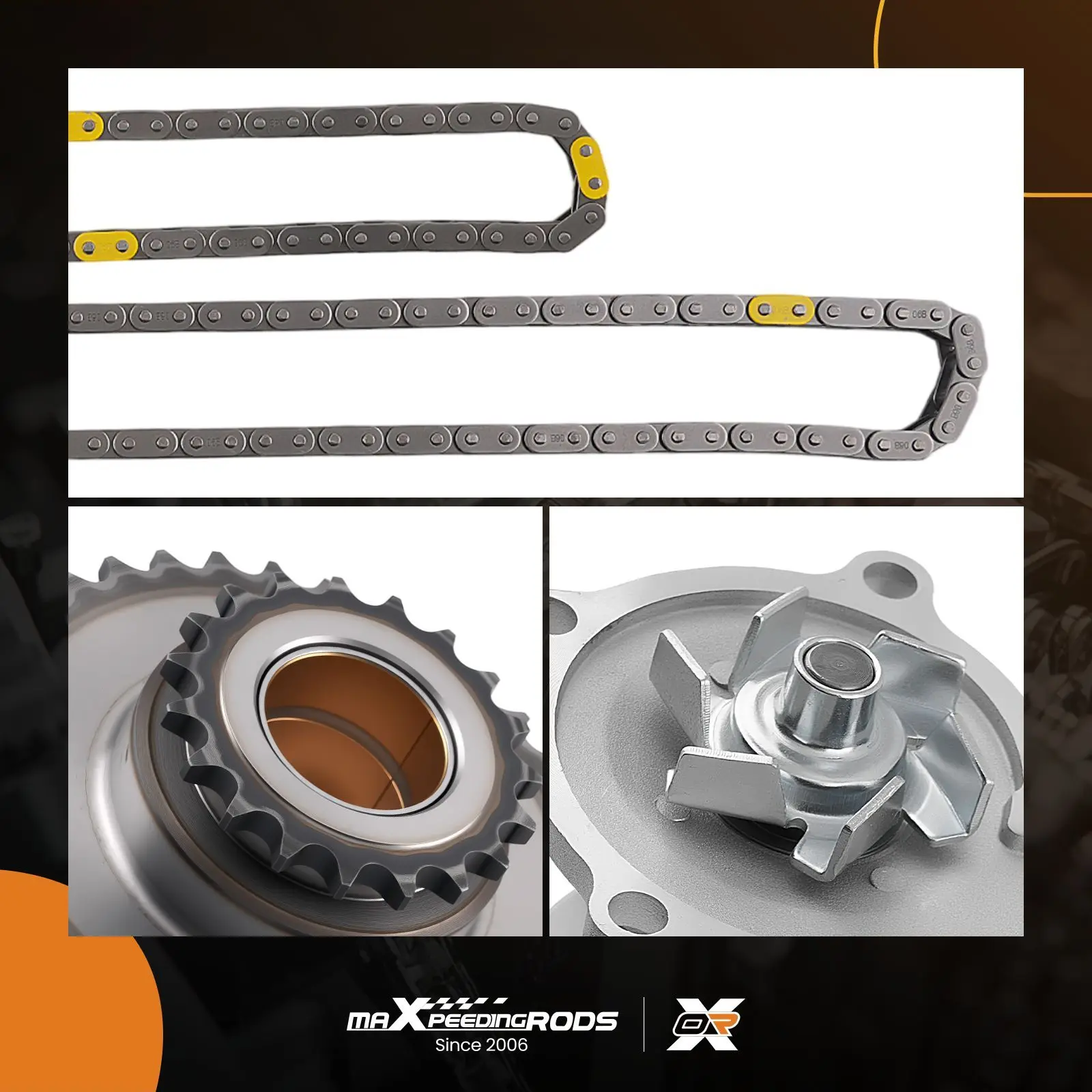 Timing Chain Kit w/Oil Water Pump for 98-04 Nissan Frontier Xterra 2.4L KA24DE