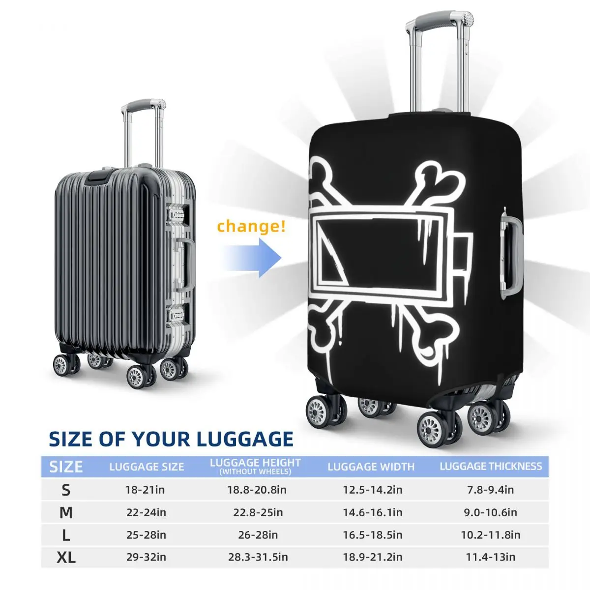 Robot Murder Drones V Uzi Suitcase Cover Vacation Strectch Luggage Case Travel Protector