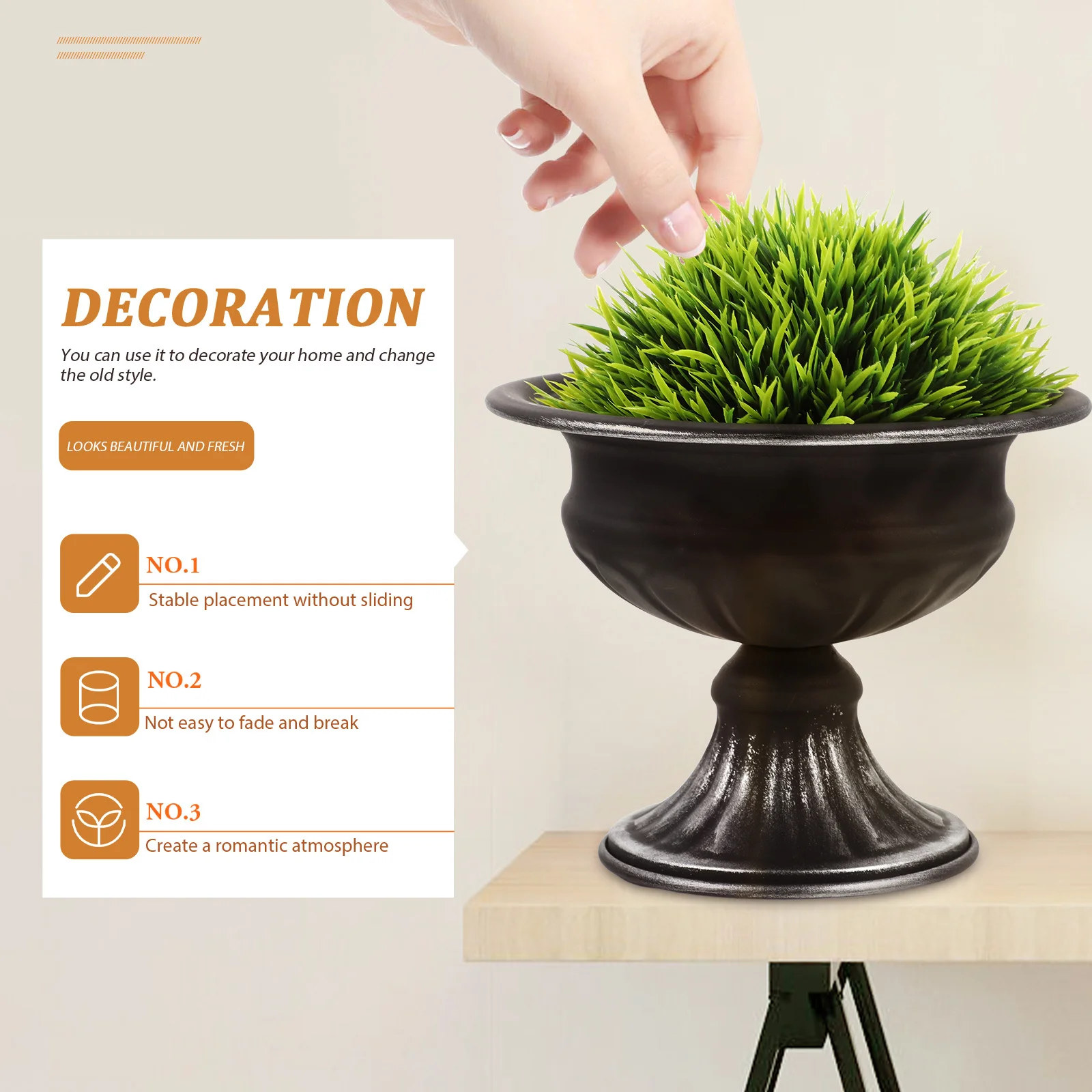 

1Pcs Iron Craft Flower Vase Desktop Scene Adornment Simple Vase Modern Style Decorative Container Elegant Flower Container Decor