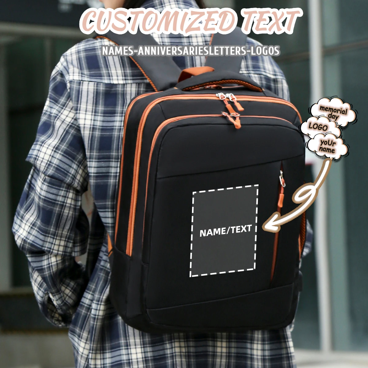 

Рюкзак с логотипом по индивидуальному заказу для студентов колледжа, сумка для компьютера для ежедневного использования, эксклюзивный рюкзак 15,6 дюйма своими руками