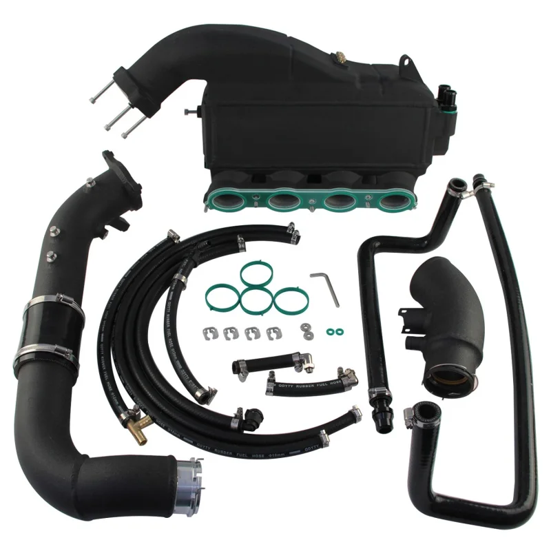 

Top Bar & Plate Intercooler Intake Manifold Piping Hose Kit for B48 F-Series BMW 3-Series 2.0L 14-19 w/CNC Aluminum