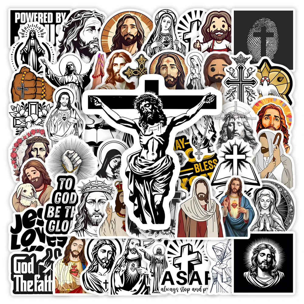 God Jesus Stickers Bible Faith Church Art DIY Gift Decorative Decal for Scrapbook Journal Laptop Luggage Bottle Waterproof