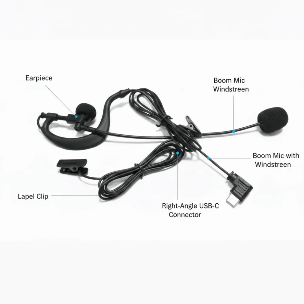 In-ear In-Ear Headphones Type-C Interface V6 PRO Referee Headset V4 Plus Noise Reduction Bluetooth Intercom Earphone