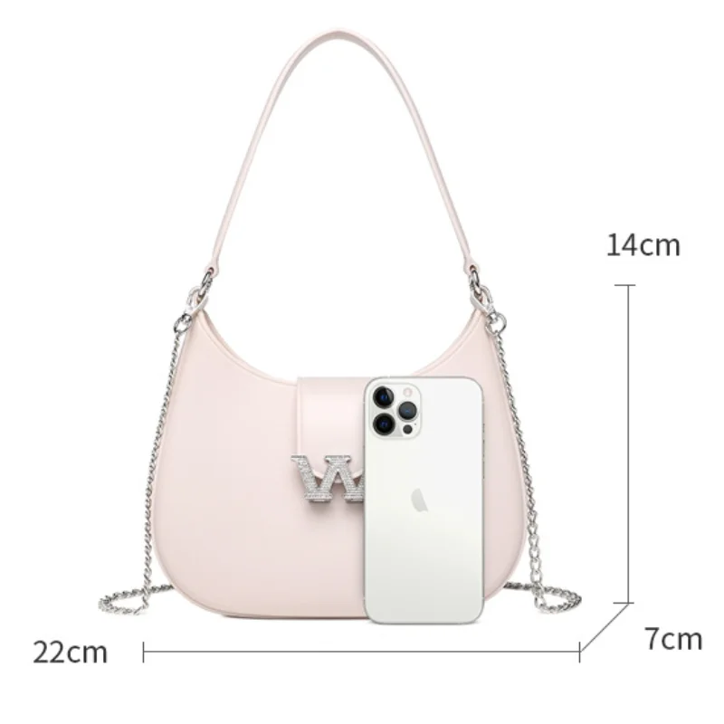 Fashion Women Jelly Bags Shoulder Bags Trend PVC Solid Color Axillary Bags Leisure Versatile Lady New Moon Package Crossbody Bag