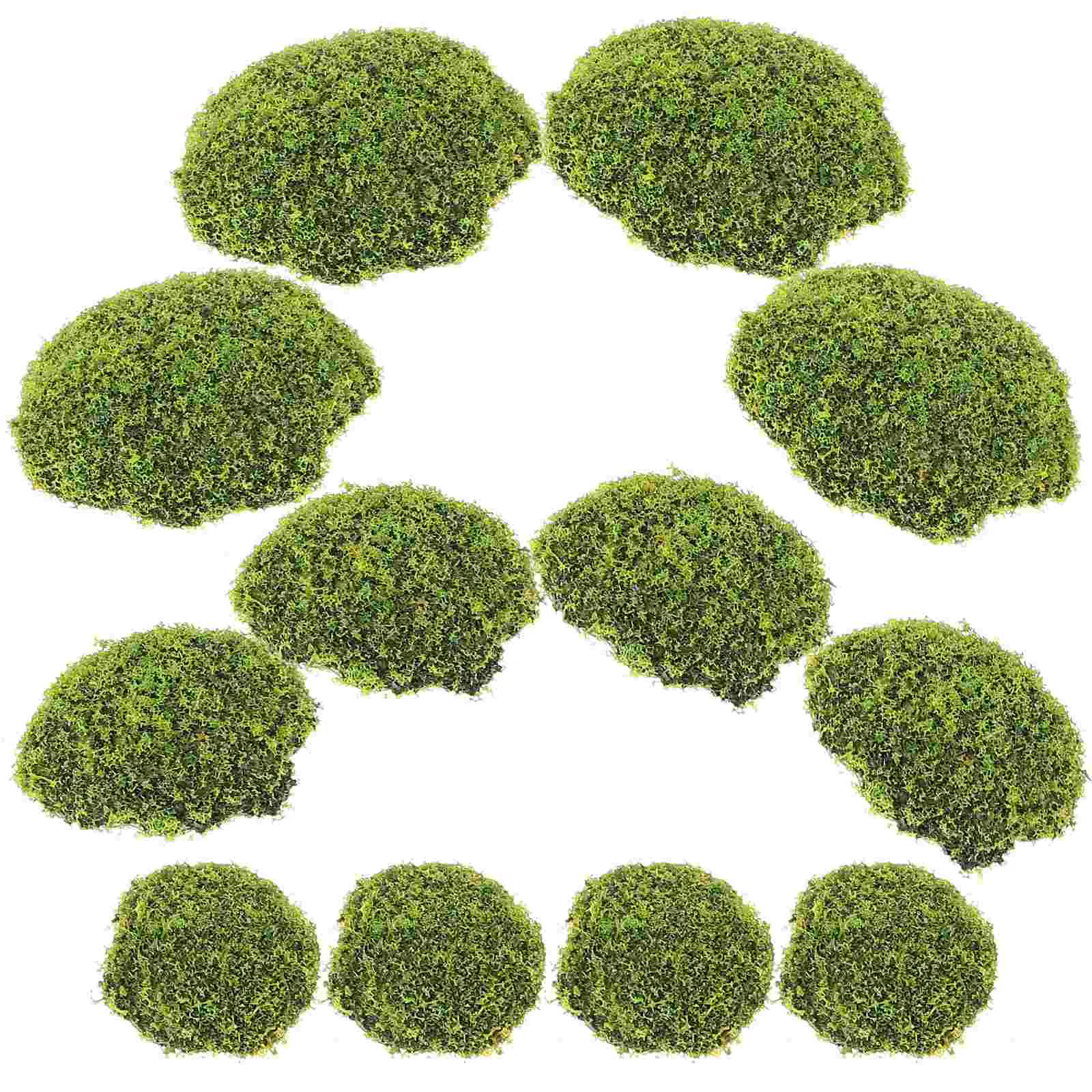 Artificial Green Moss Stone Decor 1 Pack Simulated Moss Blocks for Bonsai Landscape Layout Prop Faux Plant Wall