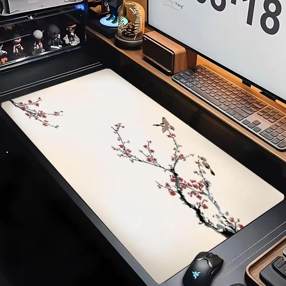 

Peach blossom Mouse Pad Mouse Pads For Desk, Gaming Mouse Pad, with Stitched Edges and Non-Slip Rubber Base