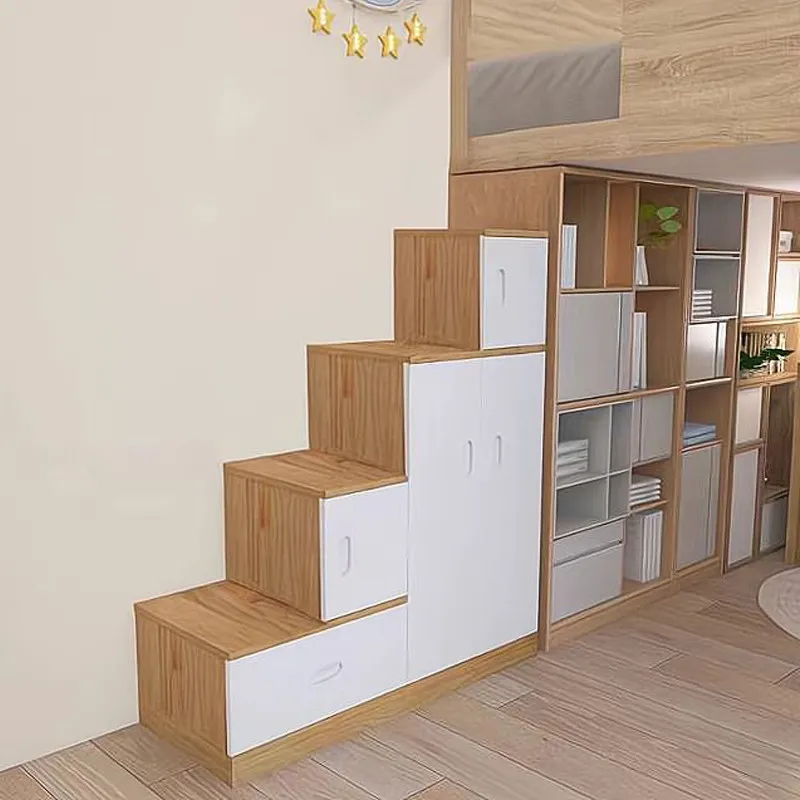 @All solid wood upper and lower beds Multifunctional step staircase cabinet Mother and child bed Children's bed Step cabinet Ste