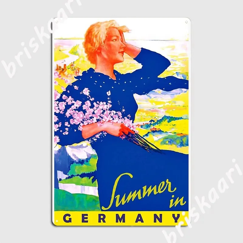 Summer In Germany Poster Metal Plaque Poster Cinema Garage Club Bar Custom Tin Sign Poster