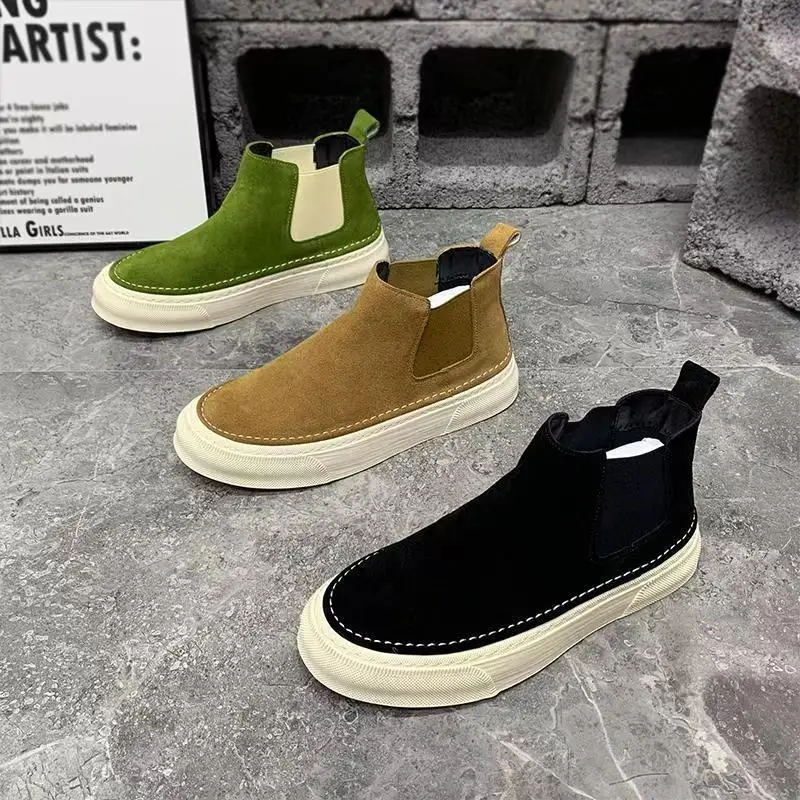 

Winter and autumn high-top men's boots - comfortable, warm, slip-resistant, durable, and suitable for casual wear. Cotton shoes.