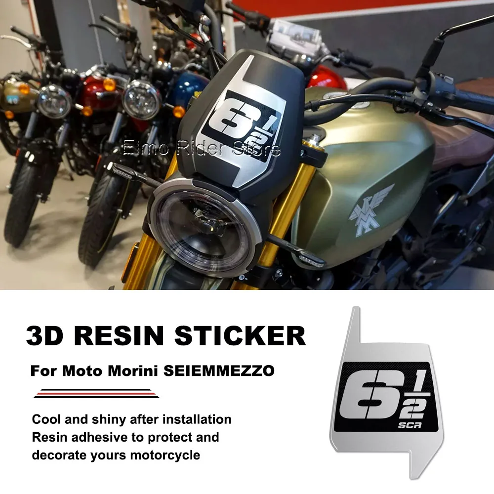 Motorcycle 3D Gel Epoxy Resin Protective Sticker For Moto Morini SEIEMMEZZO 2022 Front Sticker