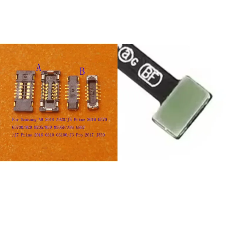2-50Pcs Fingerprint Return Button Plug FPC Connector For Samsung Galaxy J5 J7 Prime 2016 G570 G610 M20 M30 A8S J3 Pro J330 M205