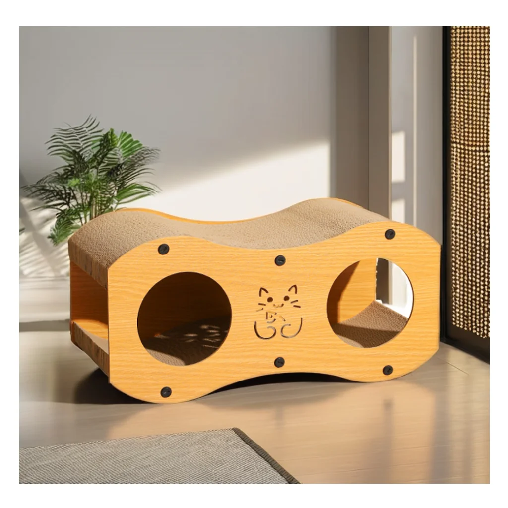 

Multi-Functional Tunnel Shaped Cat Scratcher Cardboard Sustainable Cat Scratch Toys and Cat Scratcher