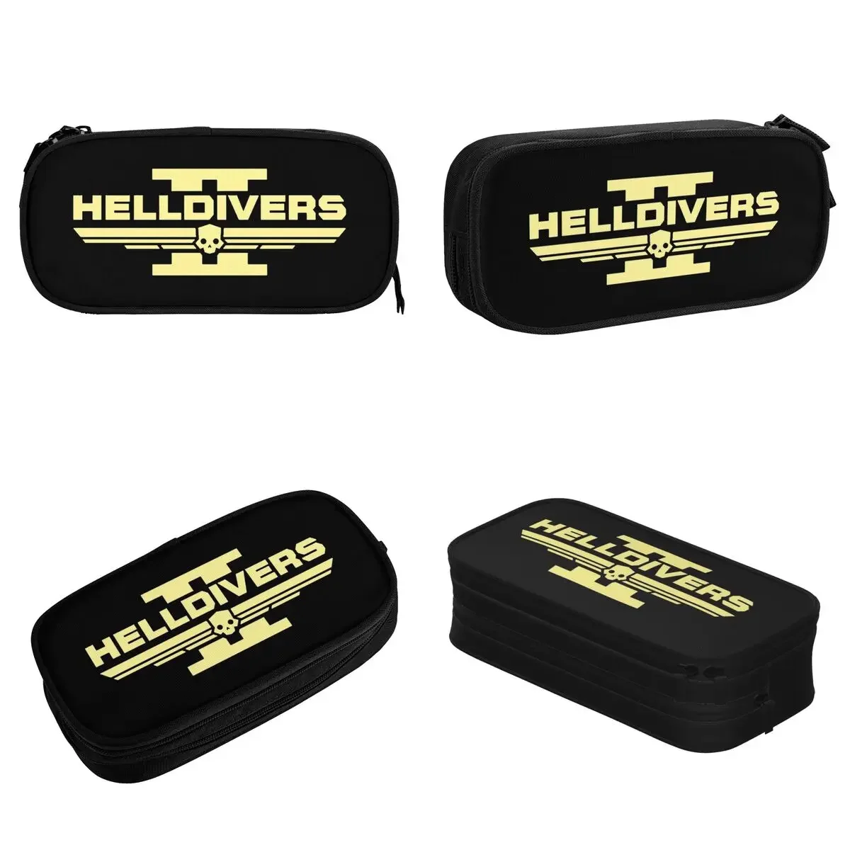 Helldivers Video Game Pencil Cases Creative Pen Box Pencil Bags Girls Boys Big Capacity Students School Gifts Pencil Pouch