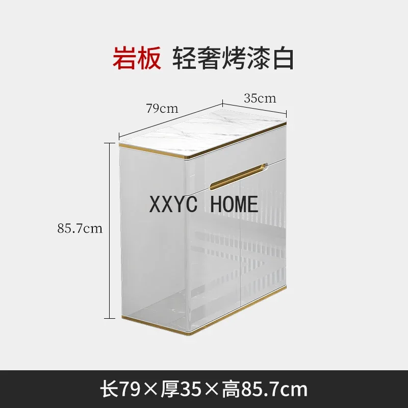 خزانة أحذية فاخرة خفيفة، جدار منزلي موفر للمساحة، خزانة قاعة لوحة حجرية بسيطة وحديثة للمدخل