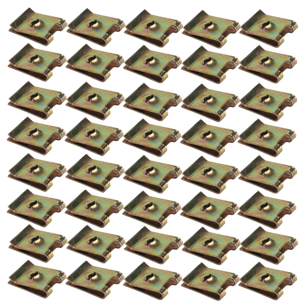 

50pcs Color Zinc U-Shaped Reed Nut High Elasticity Panel Fasteners Bumper Fixing Clips Spire U Clip Motorcycle Parts