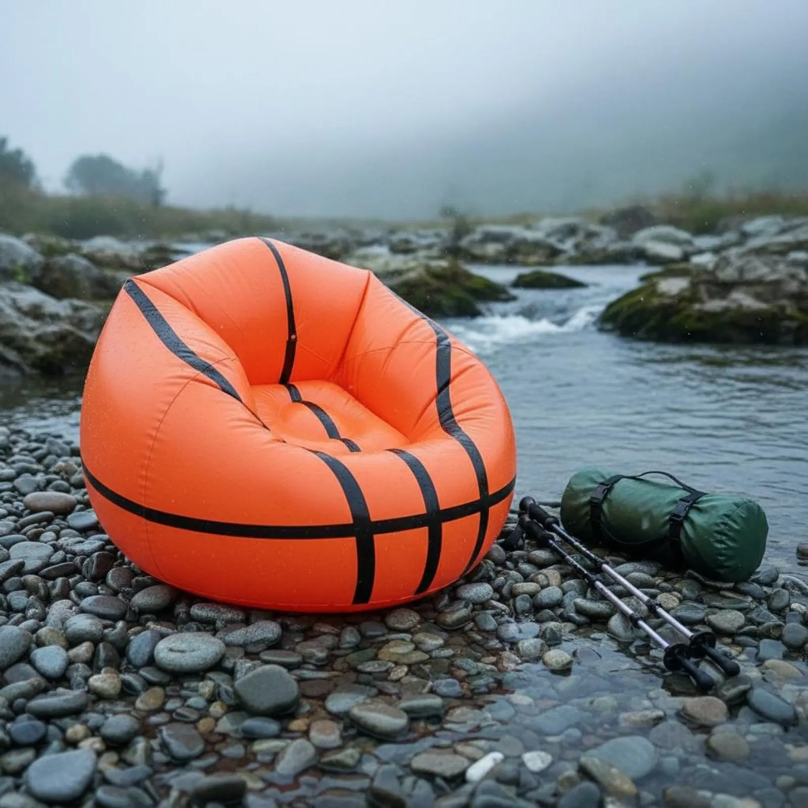 

Soccer Print Inflatable Sofa Lightweight Inflatable Bean Bag Sofa Outdoor Furniture Pvc Material Ergonomic Design for Travel