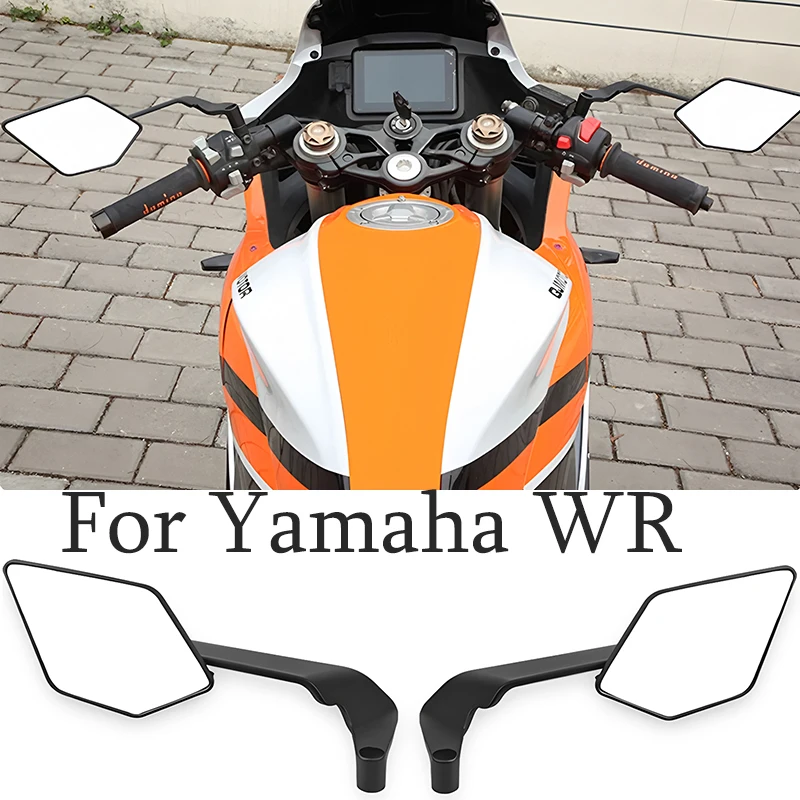

For Yamaha WR Universal Motorcycle Mirrors Rearview 2pcs Handle Bar End Mounting