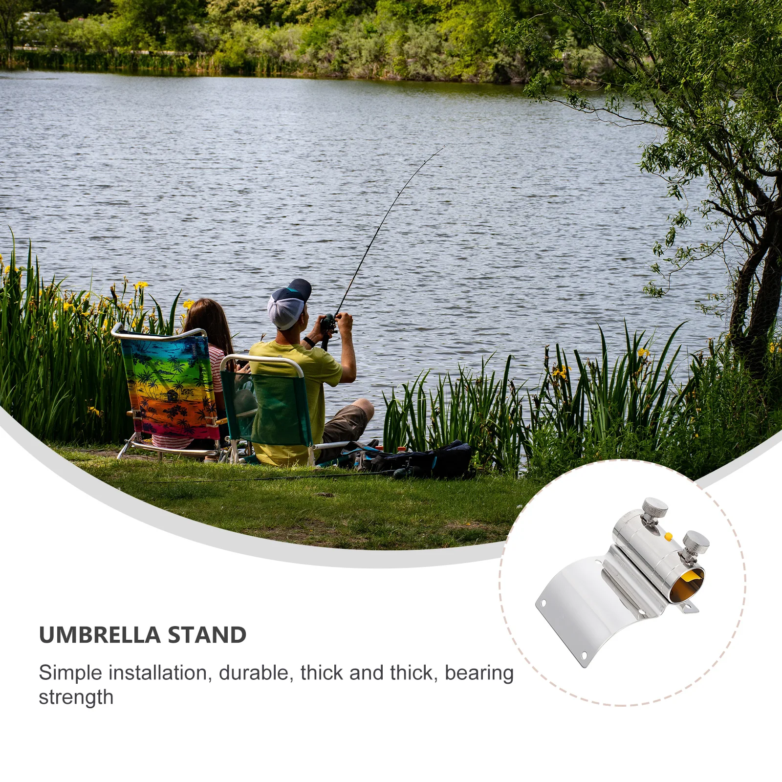 

Stainless Steel Umbrella Stand Heavy Duty Foldable Bracket Lightweight Portable Holder Clamp For Fishing Box Accessories Fishing