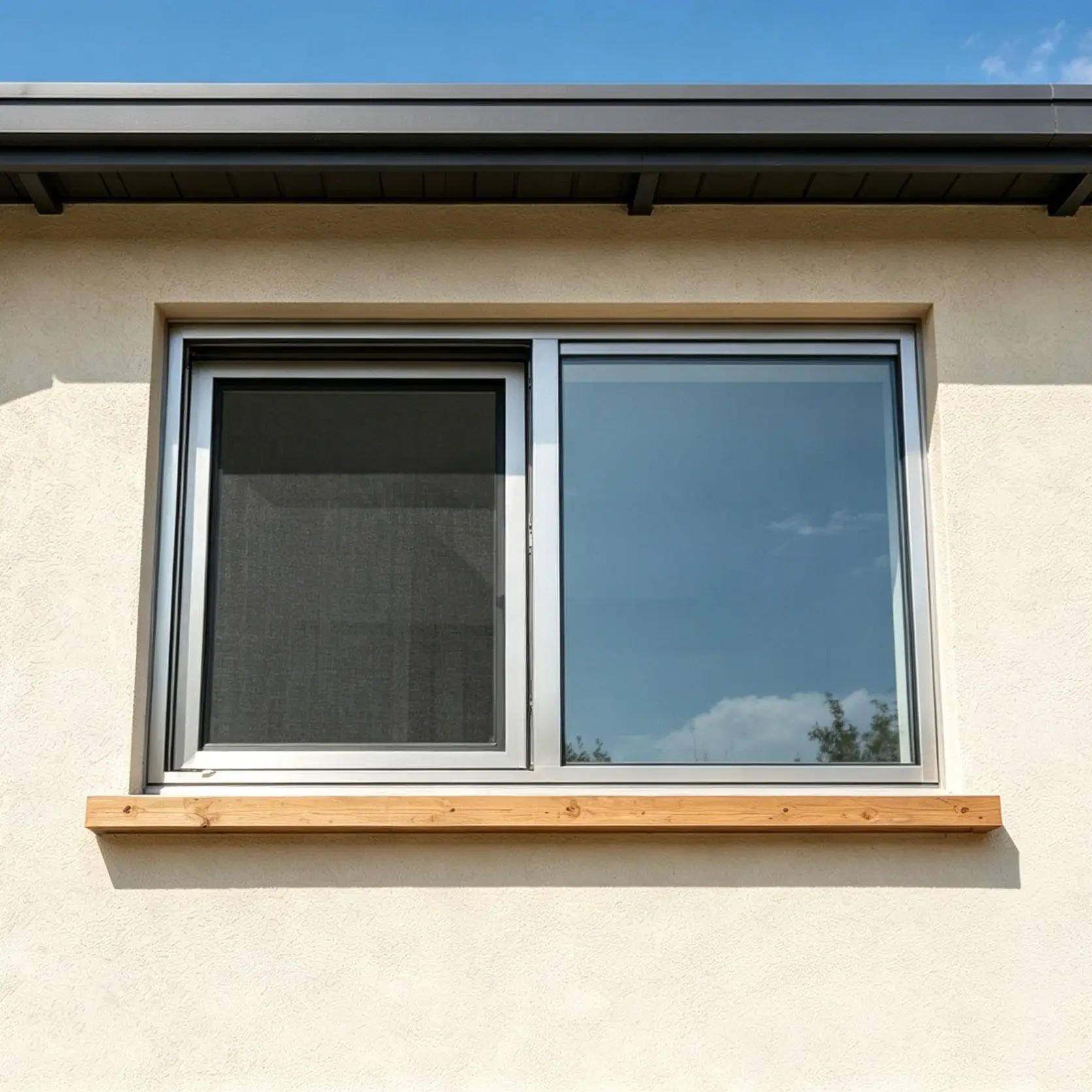 Bedroom Large Size Mosquito Proof Noise Reduction Window UV Protective Sliding Windows Glass Double Layer Sunshade Windows