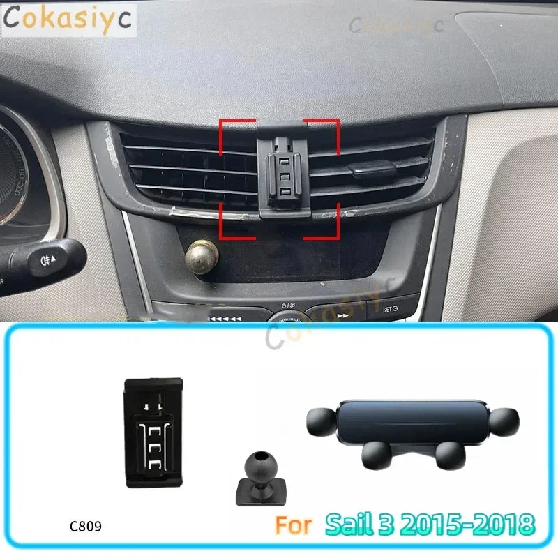 

Car Phone Holder For Chevrolet Sail 3 2015-2018 Gravity Stand Mount Support Horizontal GPS Mobile Bracket Accessories With Base