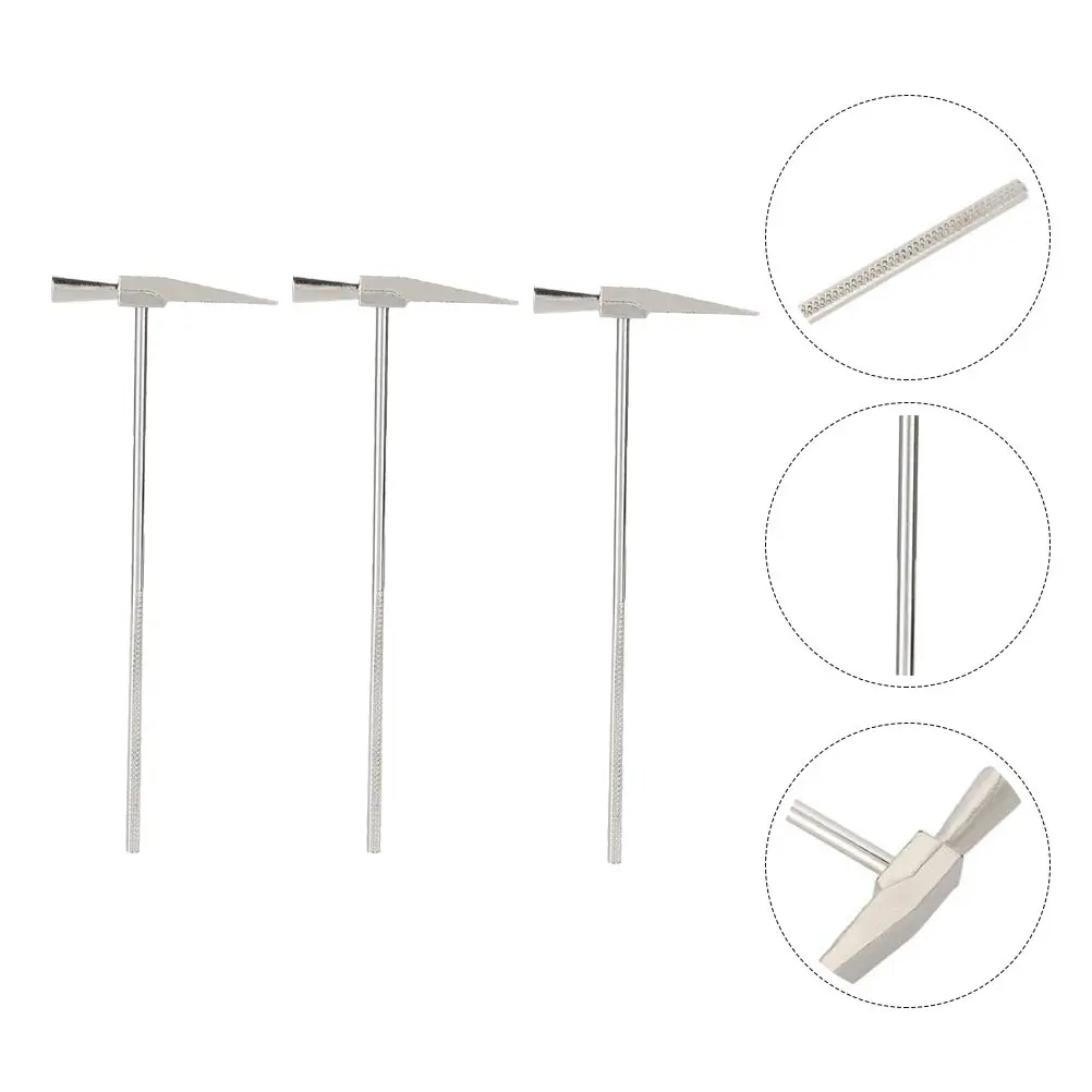 

3 pcs Kalimba Hammer Thumb Piano Tuning Hammer Durable Long Handle For Sound Maintenance Portable Strong Iron Tuning Tool For
