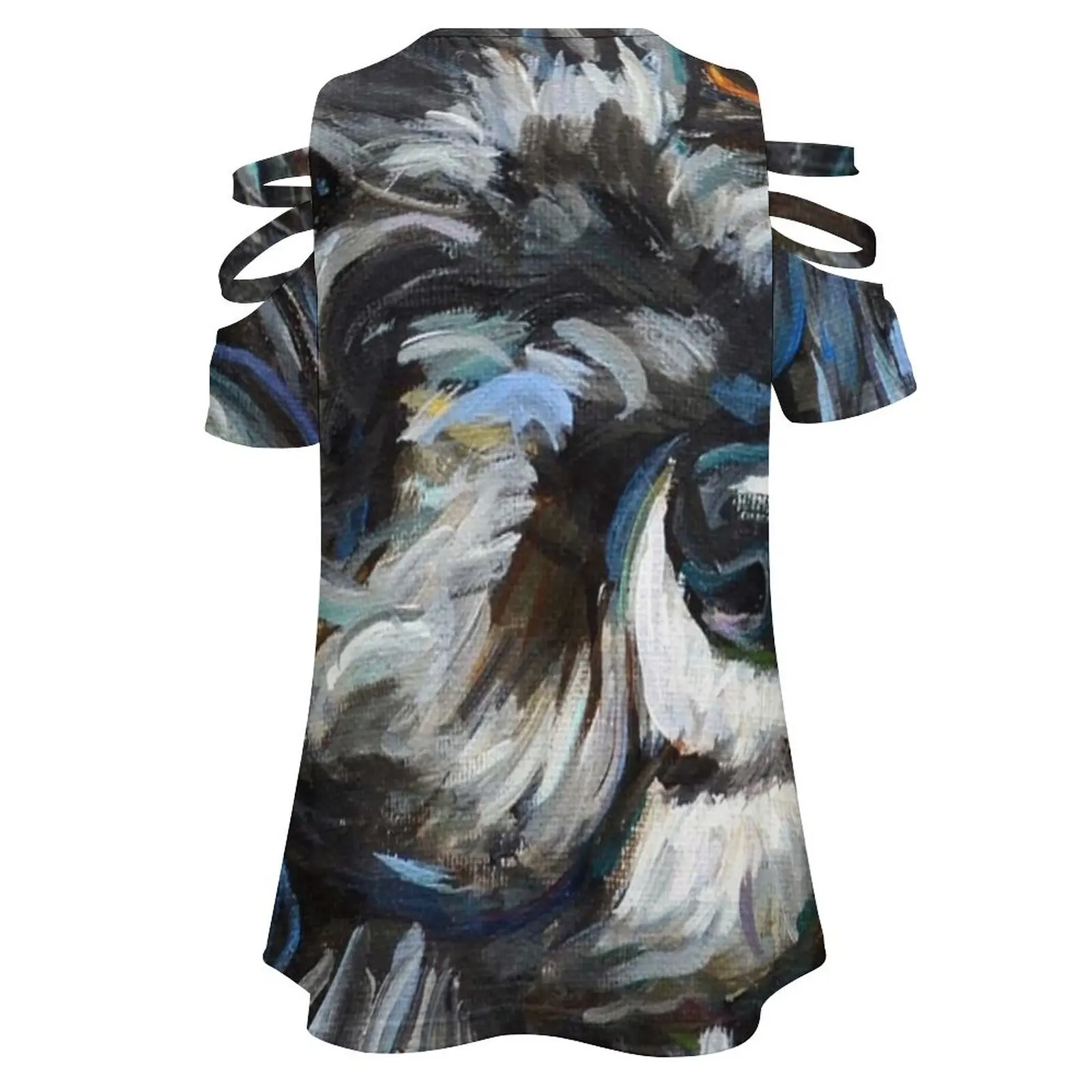 Cute And Cozy Schnoodle By Robert Phelps Women Zipper Various styles Printed T Shirts Tops Full Print T-Shirt Schnoodle Schnoodl