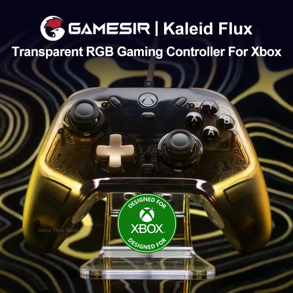 

GameSir Kaleid Flux Transparent Wired Game Controller for Xbox Series S X One PC Windows Steam with RGB Lighting and Hall Effect