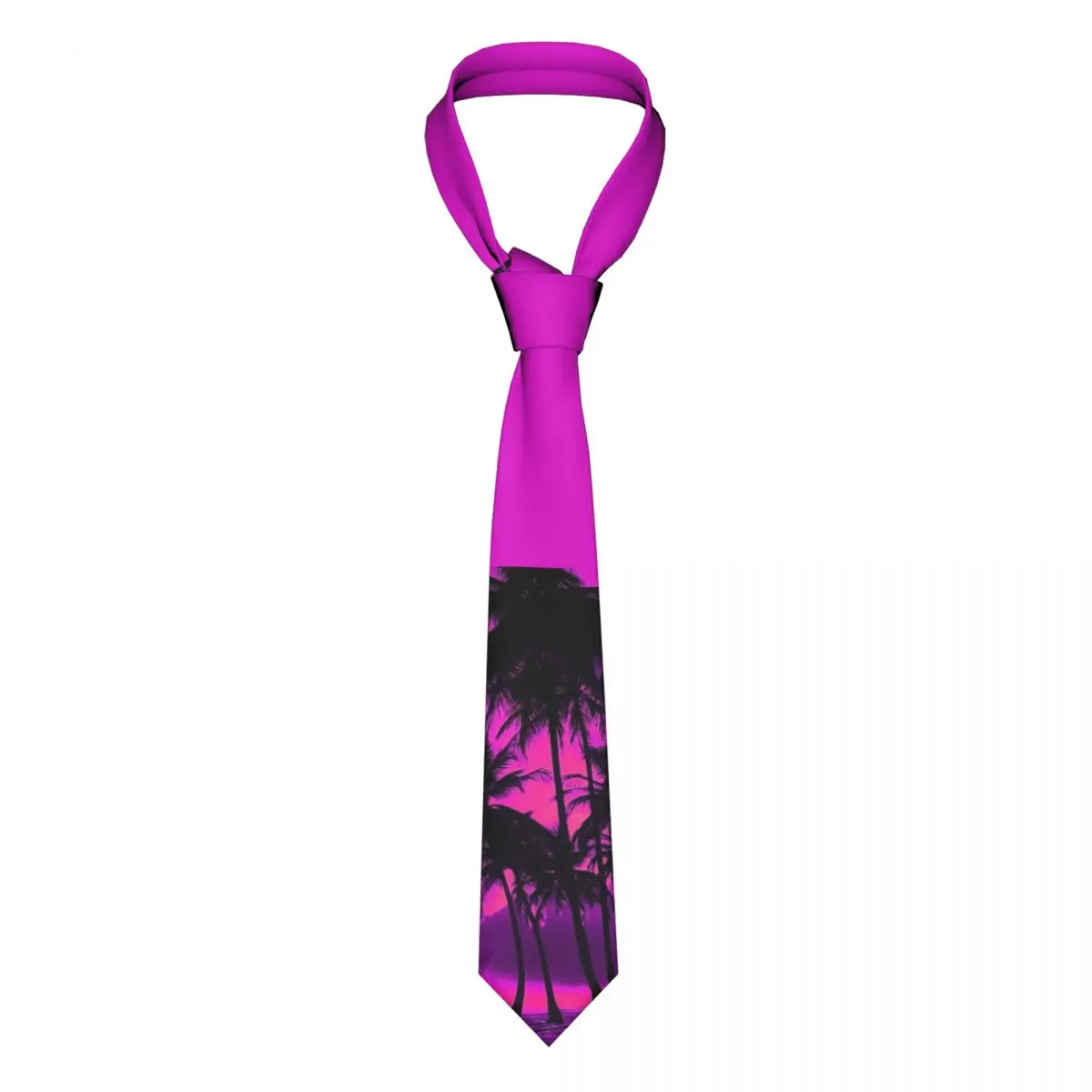 

Tropical Palm Tree Neckties Men Women Polyester 8 cm Neck Tie for Mens Casual Wide Shirt Accessories Cravat Gift