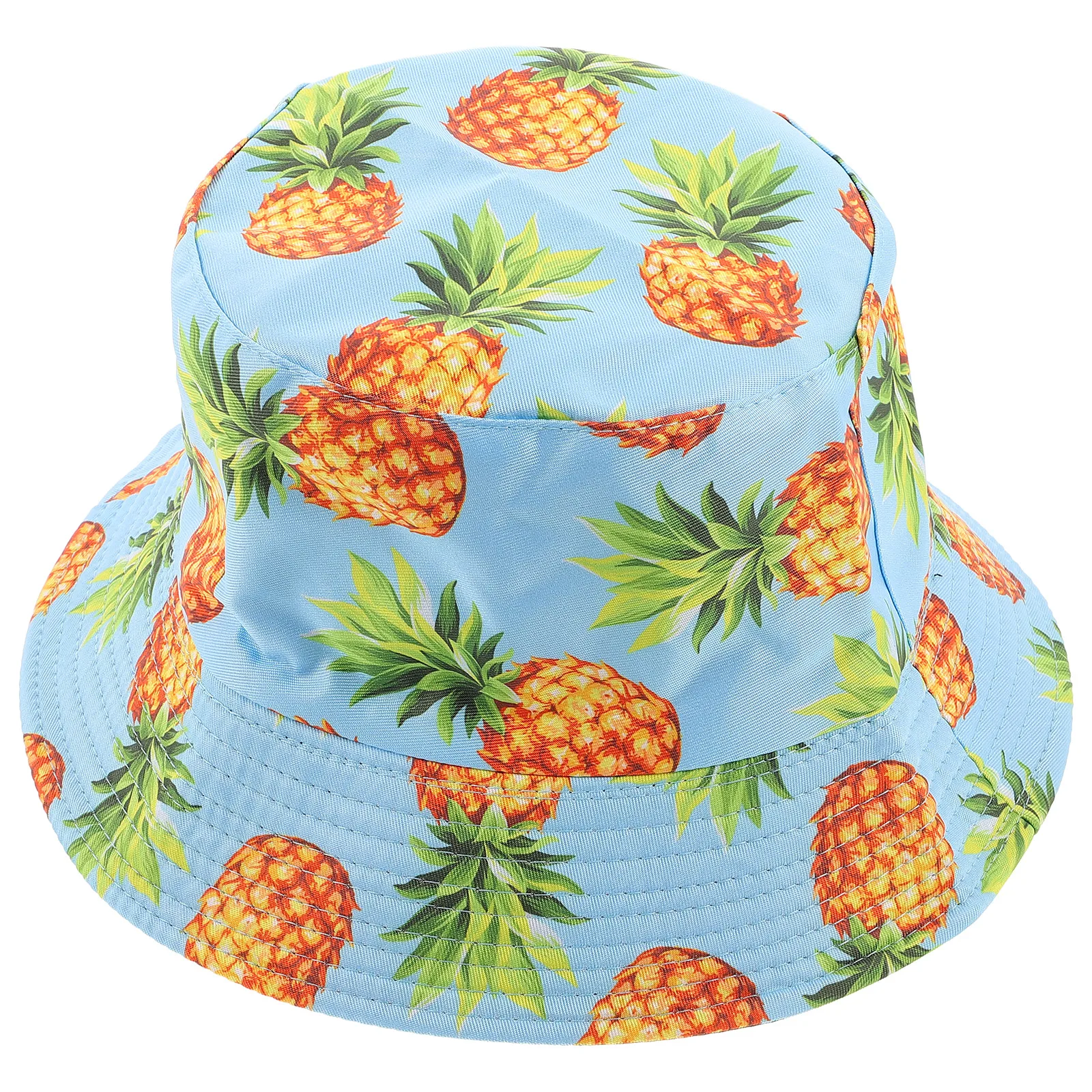 

Pineapple Bucket Foldable Sun for Women UV Protection Lightweight Breathable Outdoor Activities Double-sided Design Gardening