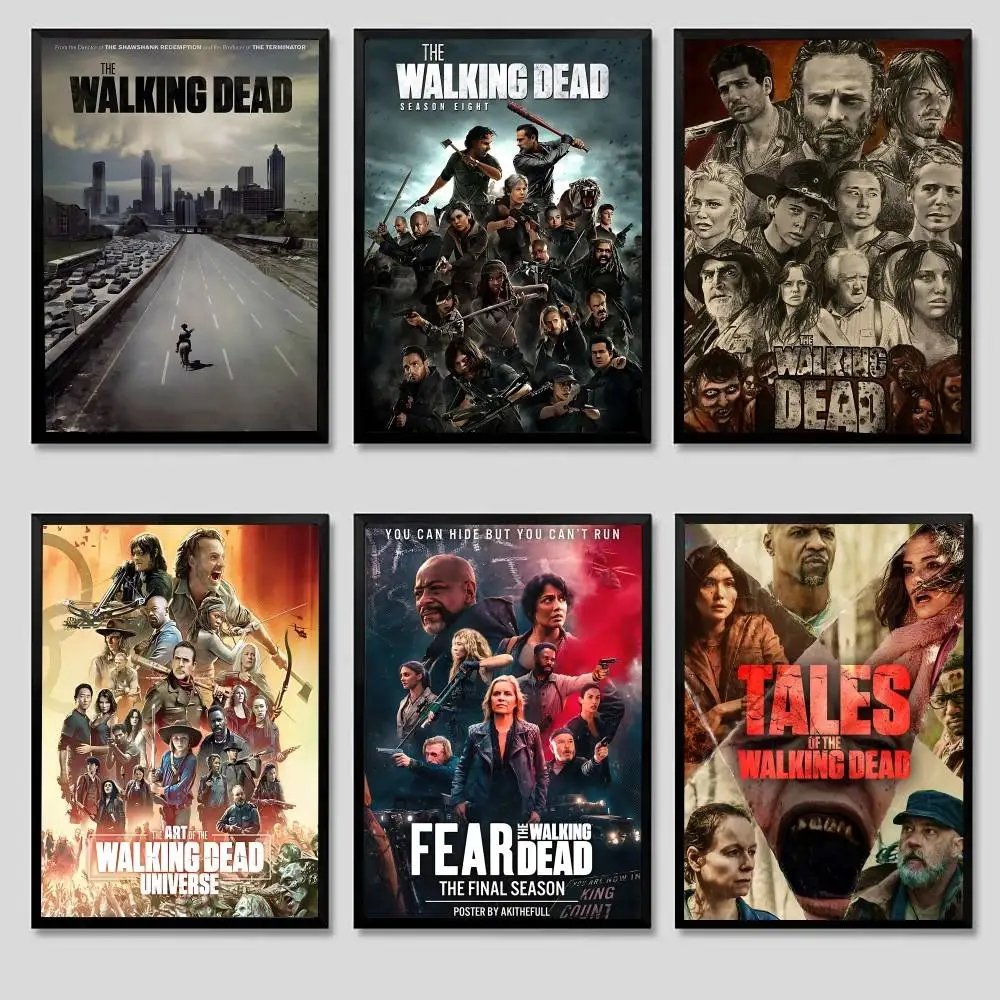 The W-Walking Dead Horror Poster Sticky Posters Waterproof P