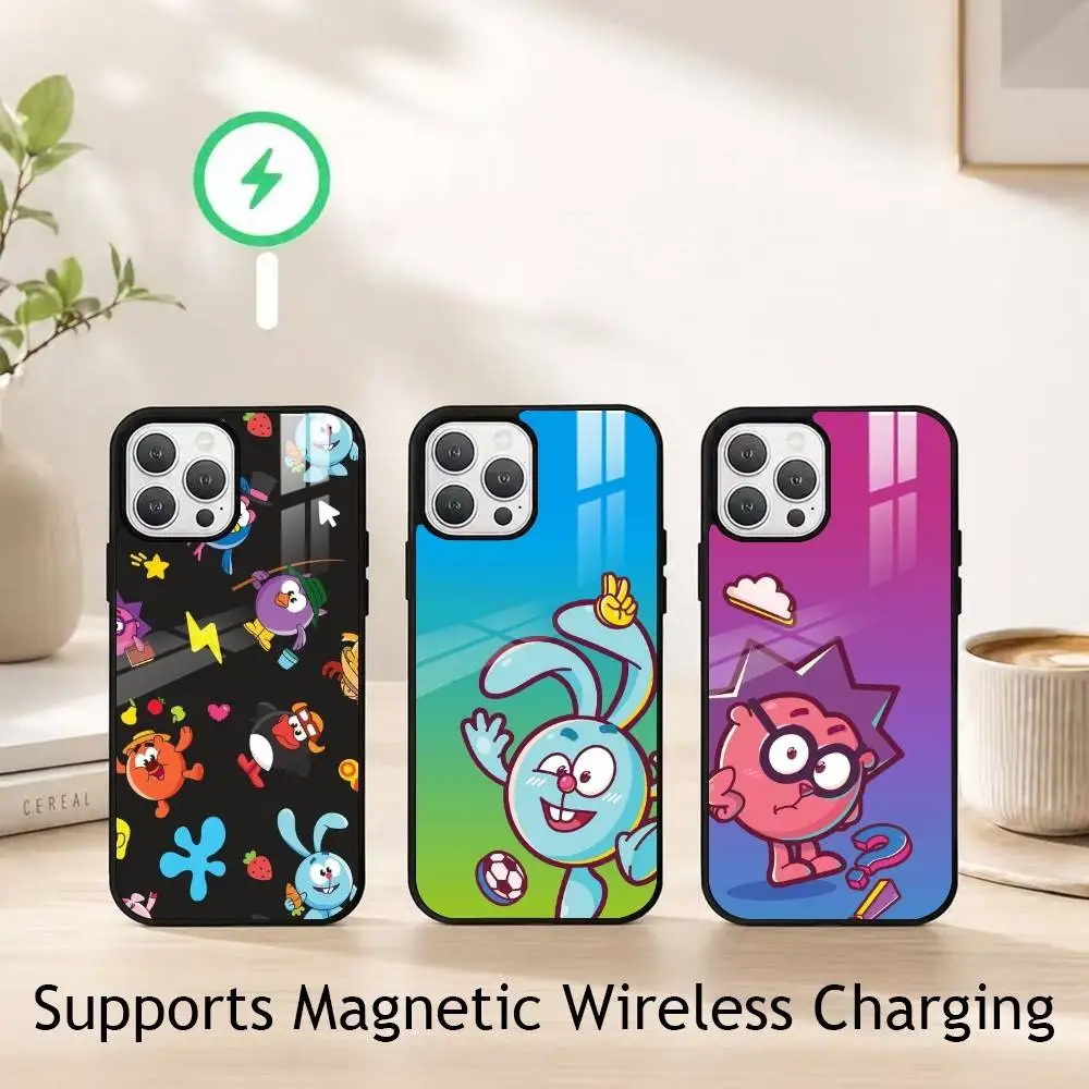 

Russian cartoon Gogoriki Phone Case For iPhone17,16,15,14,13,12,11 Plus,Pro Allows magnetic wireless charging