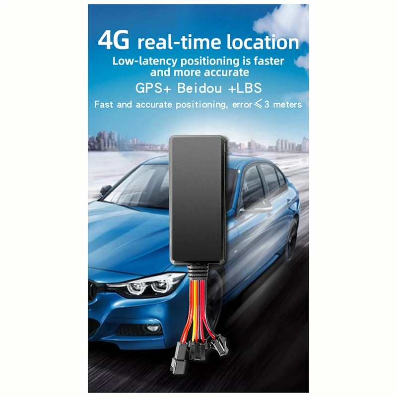 4G Car GPS Tracker Real Time Anti-Lost Locator Positioner With Emergency SOS Alarm Remote Control Bike Motorcycle