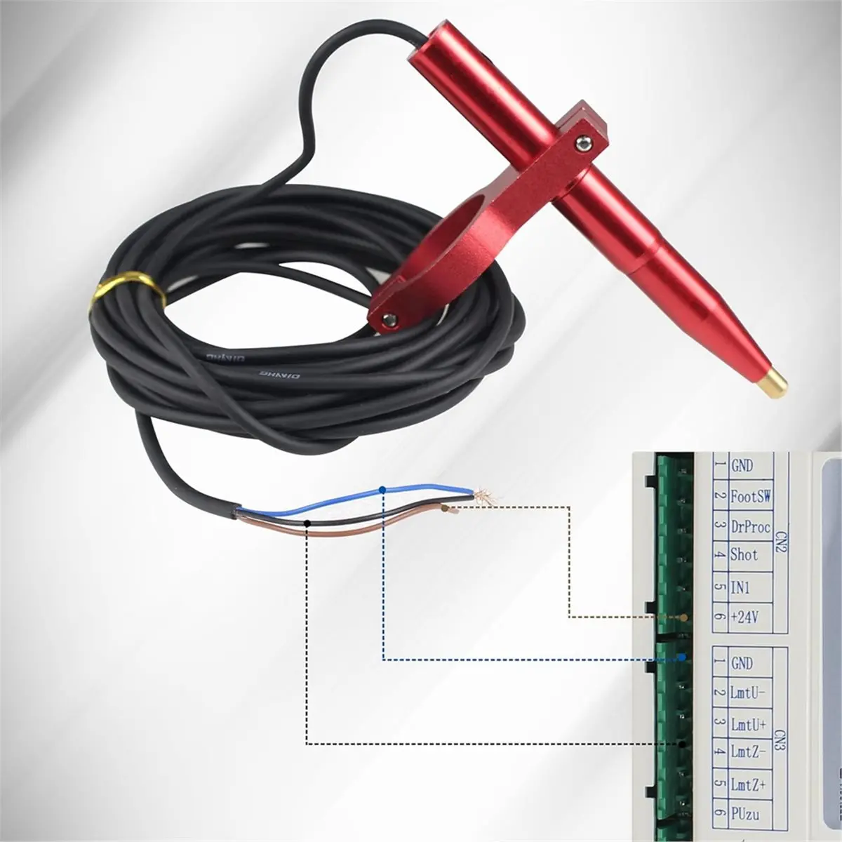 

Z- Laser Auto Focus Sensor Focusing Device Automatic Lifting Table , 24mm Diameter Ring Connector