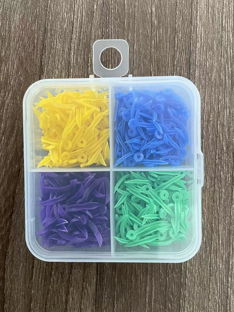 

200Pcs or 400pcs/Box Dental Disposable Wedges Tooth Gap with End Circular Holes Plastic Dentist Oral Care Accessories 4Sizes