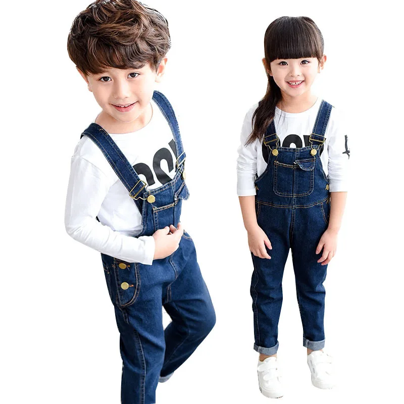 Teen Girls Boys Denim Bib Overalls Children Fashion Kids Suspenders trousers Kids Clothing High quality Kids wear Clothes Gifts