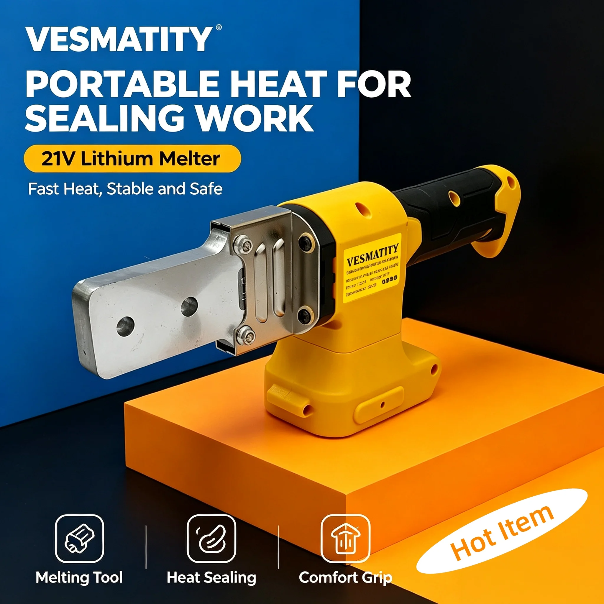 Cordless Welding Machine Cordless Fuser PPR PE Soldering Iron Plastic Tube PP Heating Hot Melt No Battery for 18V Electric Pipe