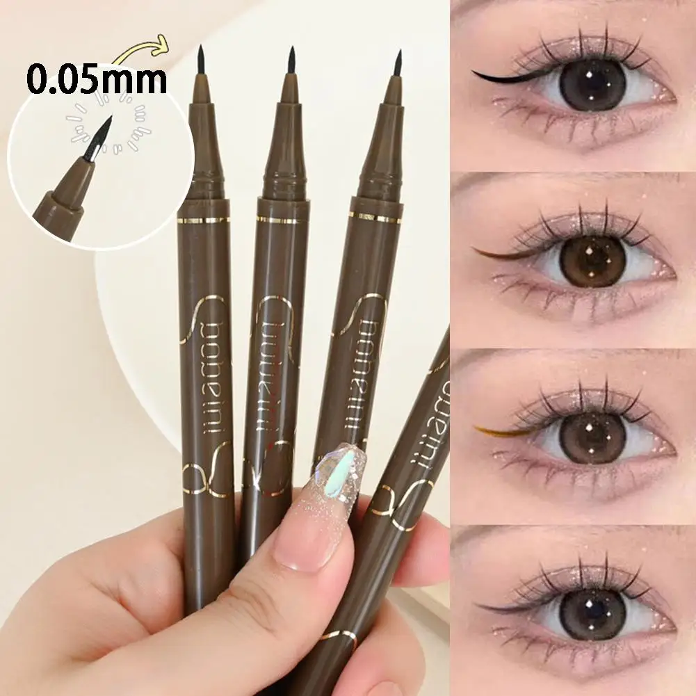 Matita per Eyeliner liquido nero marrone lunga durata Eyeliner per acqua facile matita per occhi impermeabile per le donne cosmetici per il trucco degli occhi X4f7