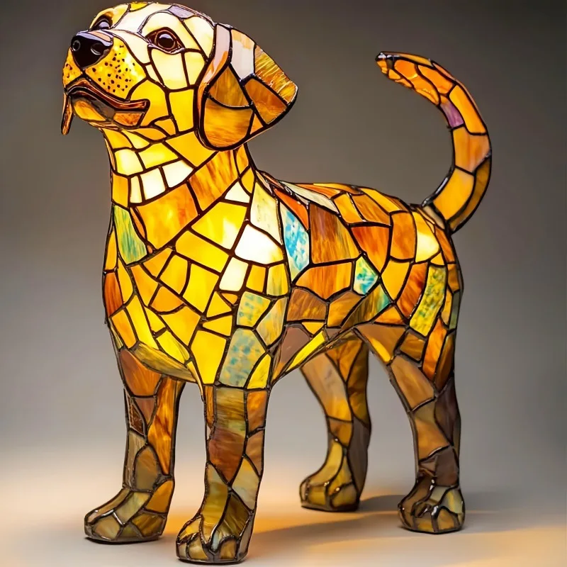 Fun Unique Artistic Cute Dog Shaped Decorative Ornament Small Night Light Living Room Decoration Home Accessories