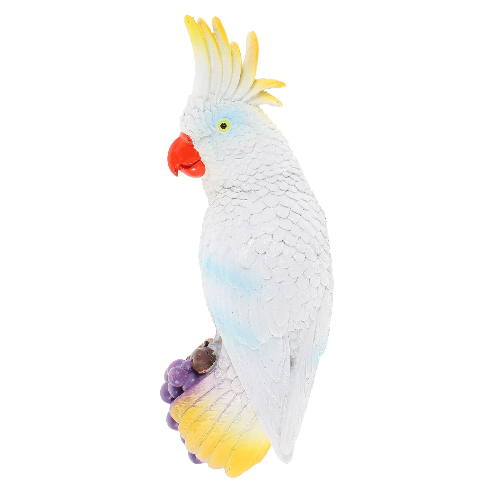 

1Pcs Colorful Parrot Bird Ornament Resin Simulation Bird Decorative Hanging Garden Yard Balcony Home Decor