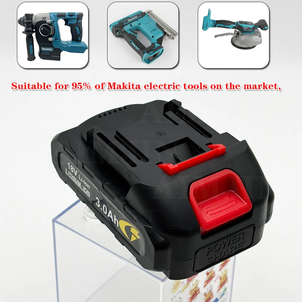 

18V 3000mah Fast Charging Lithium-Ion Battery for Electric Tools Compatible with for Makita BL1850 BL1840 BL1440 Model 196391-6