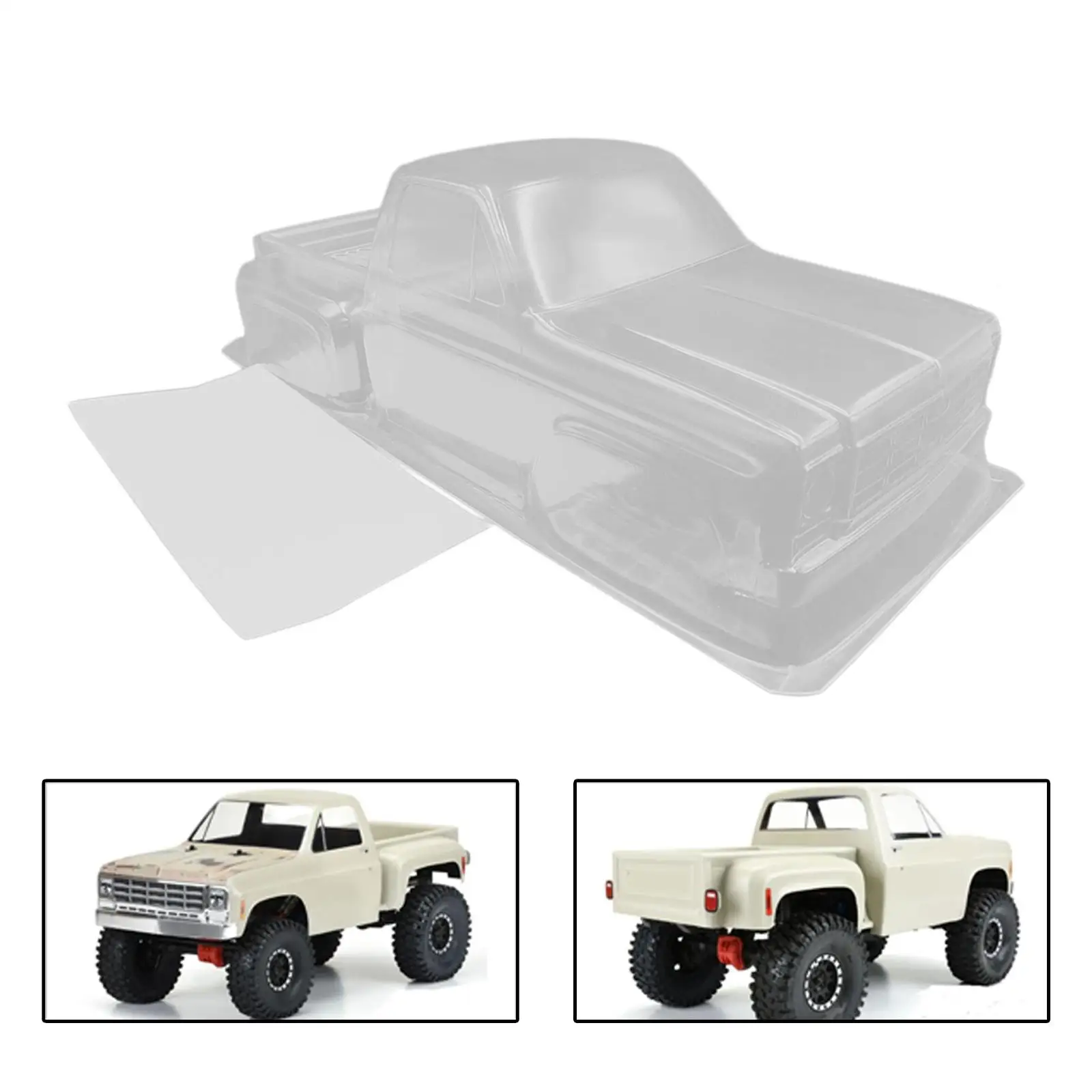 1:10 Scale RC Car Body Shell Hard Shell Parts Car Body Shell Cover 313mm Wheelbase Car Housing Frame for SCX10 90046 1/10 Scale