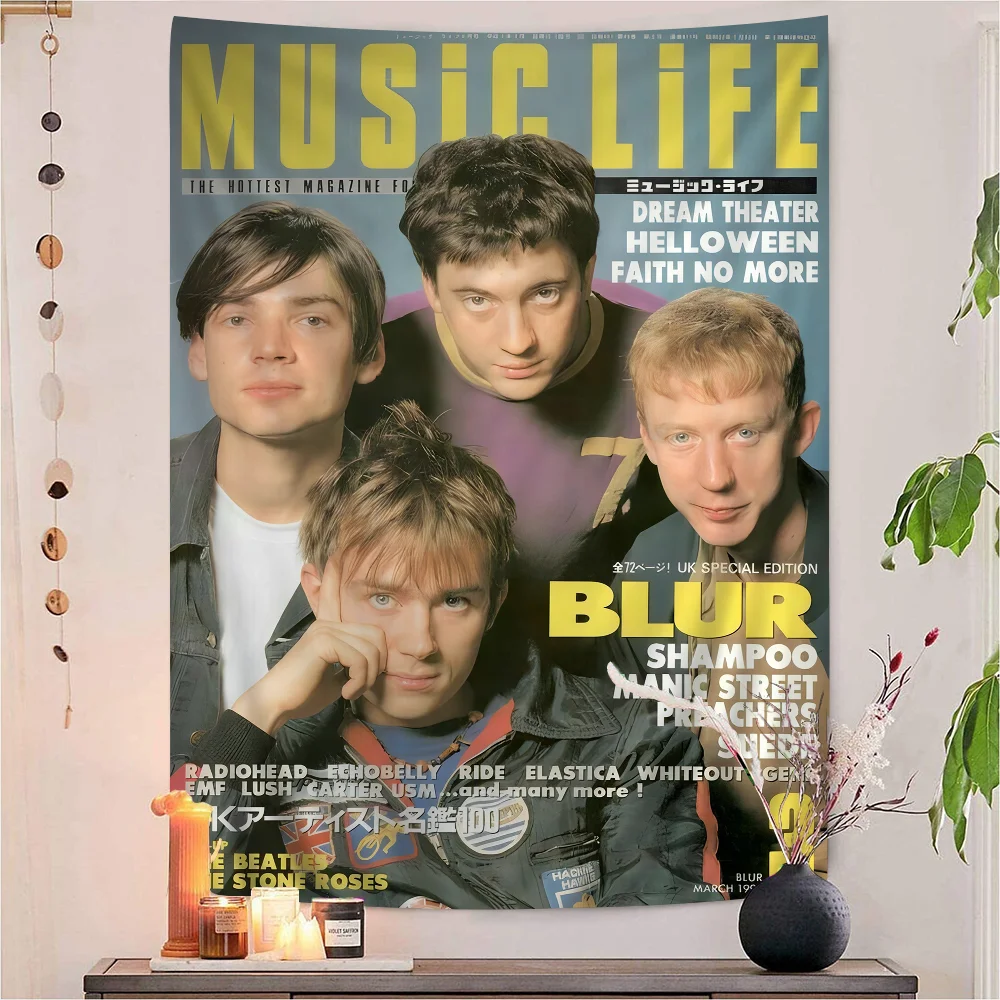 

Band Musik Rapper Blur Cartoon Tapestry Bohemian Wall Tapestries Mandala Wall Hanging Sheets